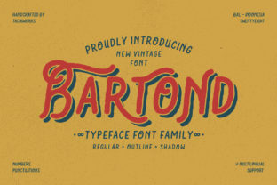 Bartond: A Vintage Display Font for Creative Crafters and Designers