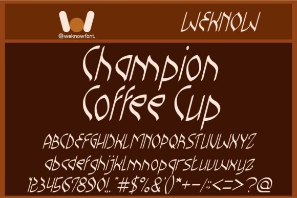 Champion Coffee Cup: A Display Font That Elevates Every Design