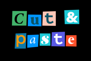 Cut Paste: A Playful Display Font for Creative Makers